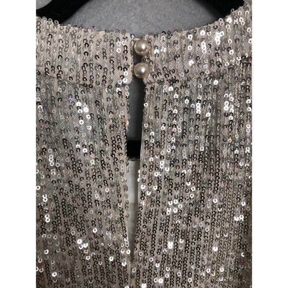 CeCe Women's Size Small Cold Shoulder Sequin Top NEW - Picture 6 of 7